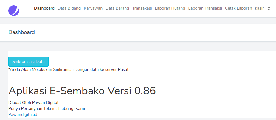 Aplikasi E-Sembako V.086 ( Kasir Offline Server Online )